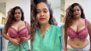 Indian Tanker Nurse Strip Teasing Big Boobs Showing HD
