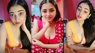 Model Anjali AKA Angelina Live Pressing Huge Boobs