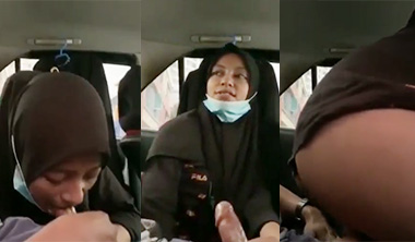 Muslim Hijabi Girl Blowjob Dick Fucking Inside Car XXX