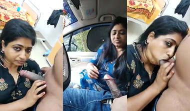 Telugu Mallu Milf Car Blowjob While Driving With BF Mms
