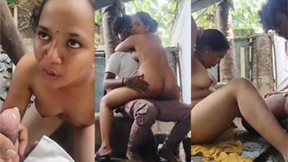 Telugu Horny Girl Blowjob – Outdoor Sex With Lover